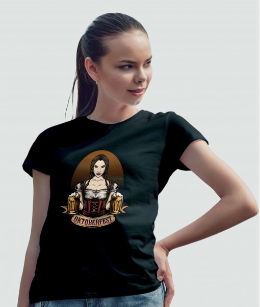 Дамска тениска с щампа Арт Oktoberfest girl